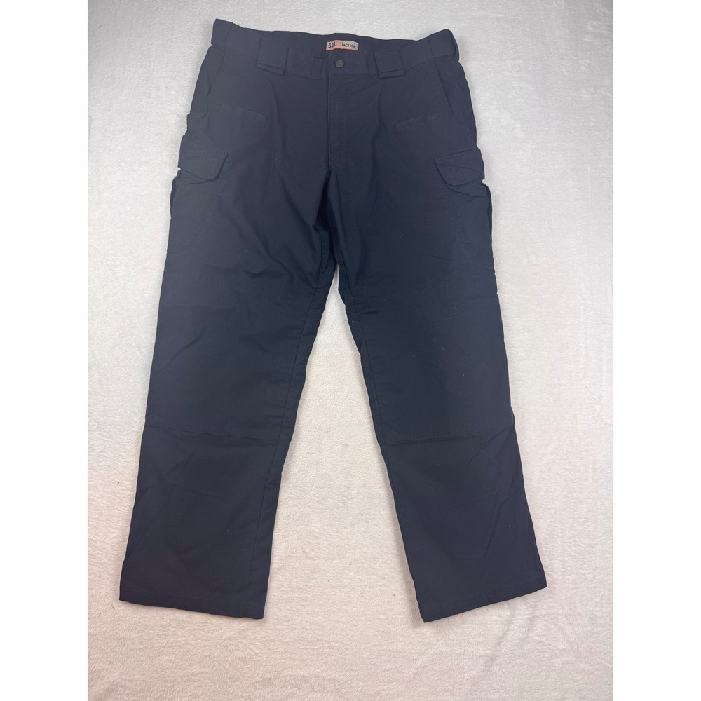 5.11 Tactical Mens Navy Blue Ripstop Cargo Pants 36x30 Straight Leg Utility